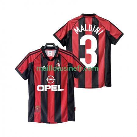 Maillot de Foot AC Milan MALDINI 3 1999 Domicile Retro 1998 Maillot de Foot AC Milan MALDINI 3 1999 Domicile Retro 1998